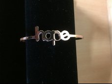 Stainless steel armband Hope roze