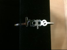 Stainless steel armband Hope zilver