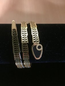 Stainless steel armband Snake goud