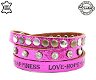 Lederen armband PINK met tekst - 0 - Thumbnail