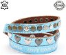 Lederen armband BLUE met tekst love hope happiness hart - 0 - Thumbnail