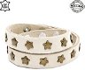 Lederen armband BEIGE met ster studs - 0 - Thumbnail