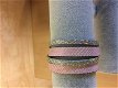 Wikkelarmband slangenprint roze en zilver - 0 - Thumbnail