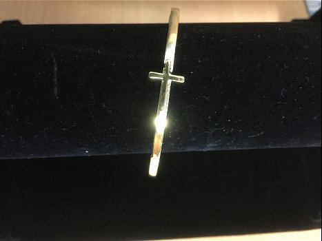 Armband kruis nikkelvrij goud - 0