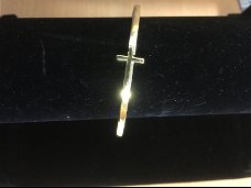 Armband kruis nikkelvrij goud