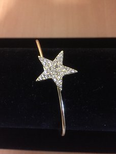 Armband strass ster nikkelvrij goud