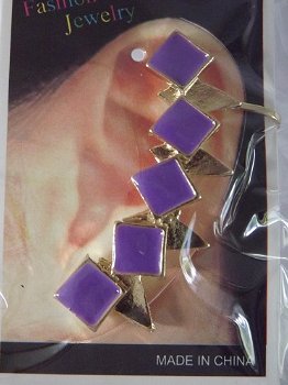 Earcuff paars - 0