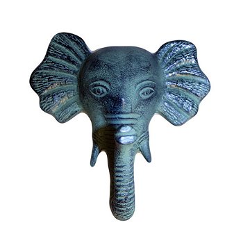 Wandhaak Olifant Teal - 0