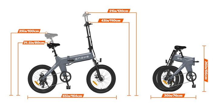 ENGWE C20 Pro Folding Electric Bicycle 20 Fat Tires 5000W - 2