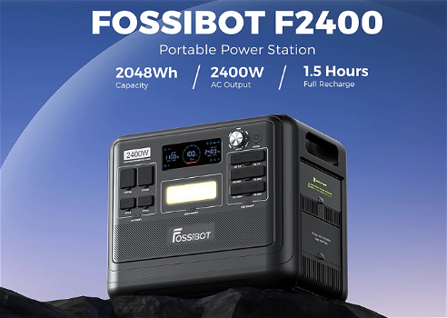 FOSSiBOT F2400 Portable Power Station + 2 x FOSSiBOT SP200 - 3