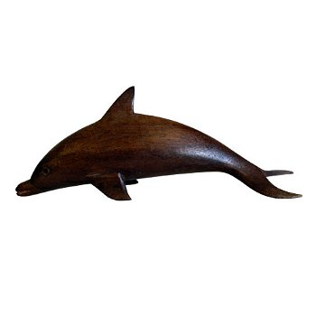 Dolfijn handgesneden 15 cm - 0