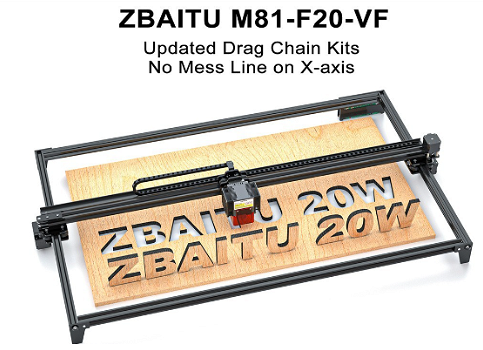 ZBAITU M81 F20 VF 20W Laser Engraver Cutter - 1