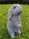 konijn , stenen tuinbeeld ,staand konijn - 1 - Thumbnail