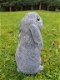 konijn , stenen tuinbeeld ,staand konijn - 2 - Thumbnail
