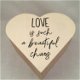 Valentijnsdag houten doos hart & quote over de liefde adv 1 - 0 - Thumbnail