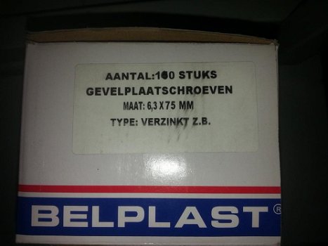 gevelplaatschroeven 6,3x75 mm gegalvaniseerd - 1