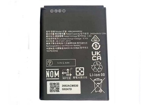 New battery 2400mAh/9.12WH 3.8V for HUAWEI HB624666RDW - 0