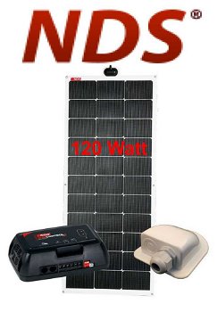 NDS SOLARFLEX EVO 120W Flexibel Zonnepaneel SET + SC350M - 0