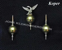 = 3 Klok tollen = messing = 24750
