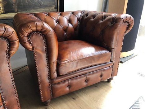 Fauteuil Leer Bruin. nieuw - 1