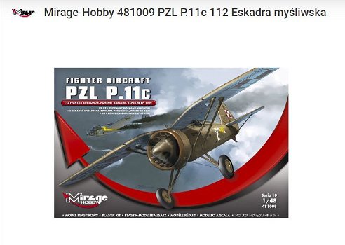Mirage-Hobby 481009 PZL P.11c 112 Eskadra myśliwska - 0