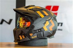 HELM MT STREETFIGHTER SV SKULL ORANJE ZWART M OP VOORRAAD