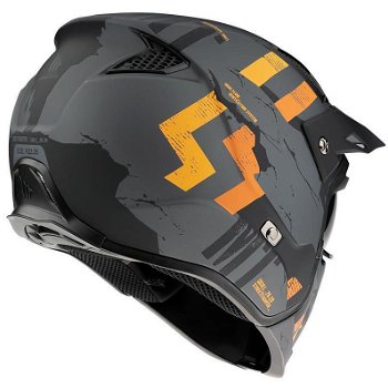 HELM MT STREETFIGHTER SV SKULL ORANJE ZWART L NEW - 2