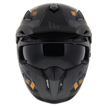 HELM MT STREETFIGHTER SV SKULL ORANJE ZWART L NEW - 3