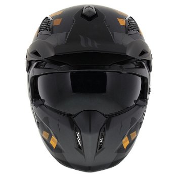 HELM MT STREETFIGHTER SV SKULL ORANJE ZWART XL - 5