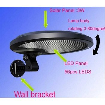 Solar LED draaibare wandlamp met sensor - 5
