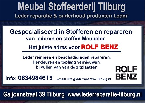 Rolf Benz Leder reparatie en Stoffeerderij Tilburg Galjoenstraat 39 - 0
