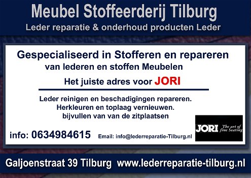 Jori Leder reparatie en Stoffeerderij Tilburg Galjoenstraat 39 - 0