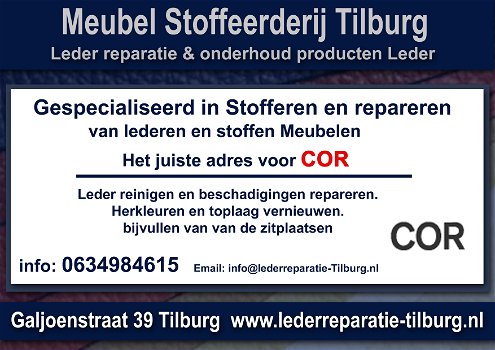 COR Leder reparatie en Stoffeerderij Tilburg Galjoenstraat 39 - 0