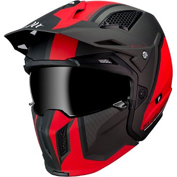 HELM MT STREETFIGHTER SV MAAT XS MOTOR/BROMMER rood zwart - 0