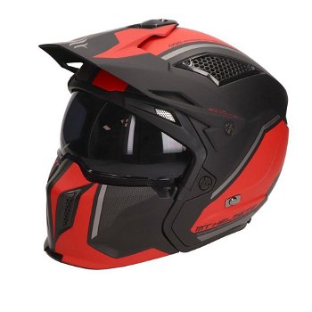 HELM MT STREETFIGHTER SV MAAT XS MOTOR/BROMMER rood zwart - 2