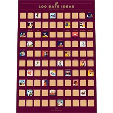 100 Dates Scratch Off Poster - 100 Afspraakjes Krasposter - Bucketlist Stelletjes - Valentijnsdag