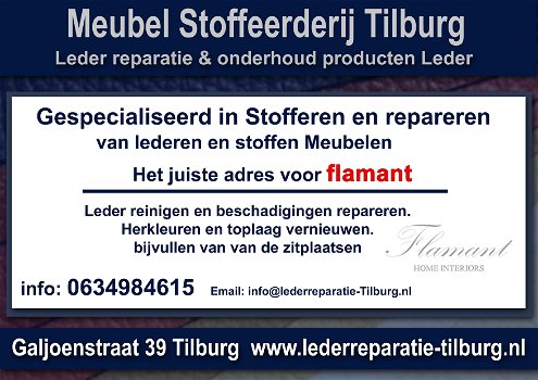 Flamant Leder reparatie en Stoffeerderij Tilburg Galjoenstraat 39 Zitmeubelen - 0