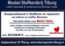 Baleri Italia Leder reparatie en Stoffeerderij Zitmeubelen Tilburg Galjoenstraat 39 