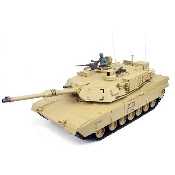M1A2 Abrams sand BB+IR 2.4GHz met schietfunctie rook en geluid en IR 1116039181 - 3