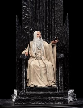 Weta LOTR Saruman the White on Throne - 4