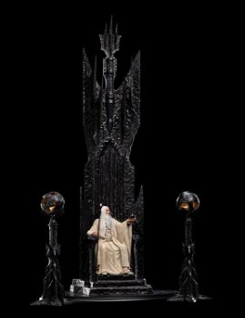 Weta LOTR Saruman the White on Throne - 6