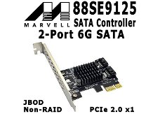 Marvell 88SE9125 2-6 Port 6G SATA PCI-e Controller