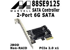 Marvell 88SE9125 6G SATA PCIe Controller, 2-6 Port, SSD, W10