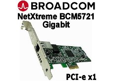 Broadcom NetXtreme BCM5721 Gigabit PCI-e x1 Adapter | FH/LP