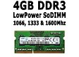 4GB DDR3 SoDIMM Laptop Geheugen | 1066-1600Mhz | PC & Apple - 3 - Thumbnail