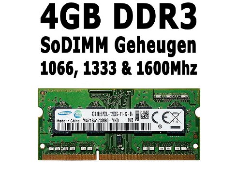 4GB DDR3 SoDIMM Laptop Geheugen | 1066-1600Mhz | PC & Apple - 4