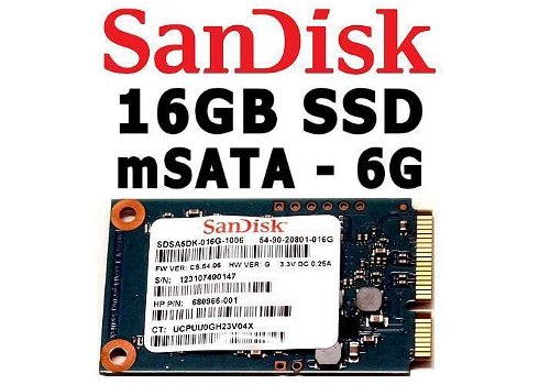 SanDisk 16GB-64GB M.2 & mSATA 6G SSDs | SATA/IDE Converters - 0