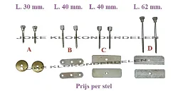 = 2 Uurwerk vastzet boutjes = FHS/Hermle =449620