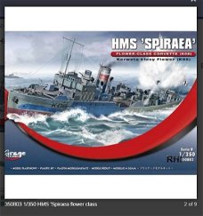 Bouwpakket Mirage-Hobby 350803 HMS 'SPIRAEA' - Korweta klasy Flower (K08)