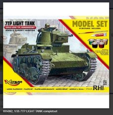 Bouwpakket Hobby Mirage schaal 1:35 7TP tank 835092 incl verf